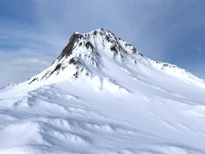 Snow Mountains 13 Low-poly 3D model