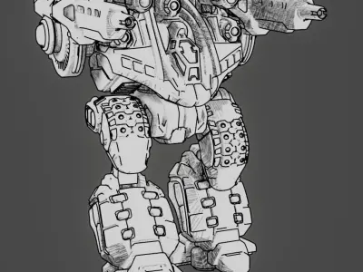 Zelus - Assault Mech 3D print model