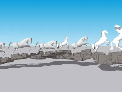 Atrwork Horses 3D model