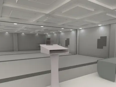 Sci-Fi Interior SCENE futuristic INTERIOR 3D OFFICE 3D model