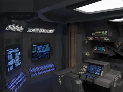 StarGate F-304 Daedalus Battlecruiser Bridge 3D model