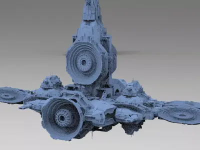 Sci-Fi Droid Prowler Ship Base  3D model