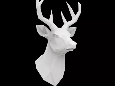 Geometric Deer Head 3D Print Model 3D print model