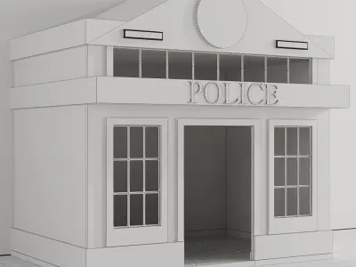 Children playhouse Police department for kids 3D model
