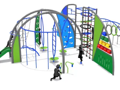 Wave Playground Low-poly 3D model