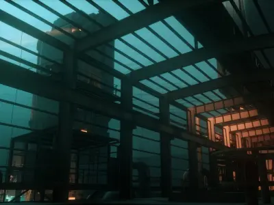 Underwater Sci-Fi Facility Scene 3D model