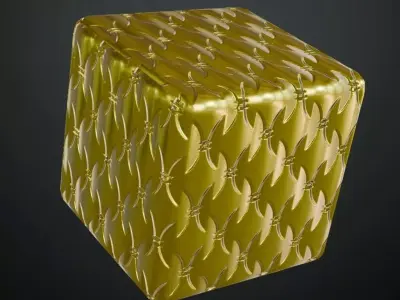 Golden Metal Grill Transparent PBR Seamless Texture