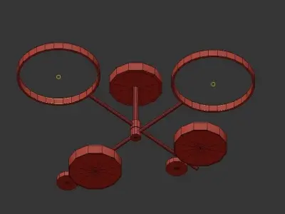 AK939 led ceiling light for living room 3D model