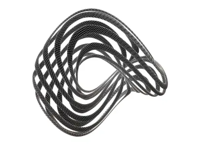 Abstract Ring Sphere v1 005 Low-poly 3D model