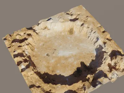 Crater 3D model Compete textures and materials  3D model
