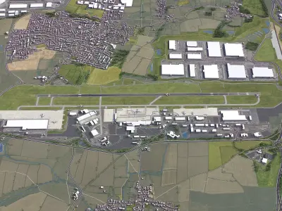 East Midlands - Airport - EMA Low-poly 3D model
