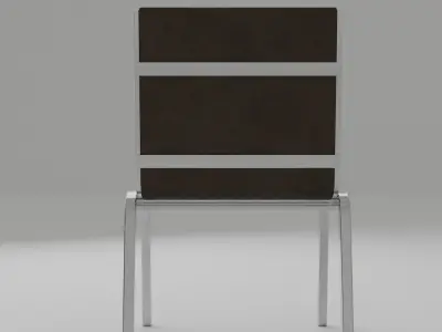 Modern Leather Chair 3D Model Sleek Minimalist Design Low-poly 3D model