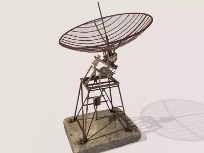 Old Satellite Antenna 3D model