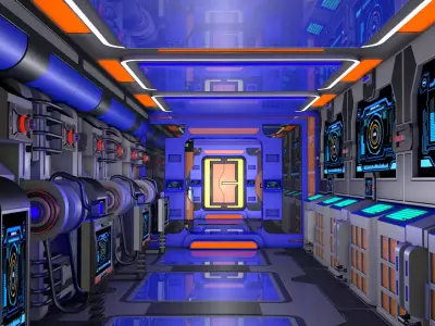 Sci Fi Corridor  3D model