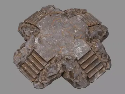 Staris Rock 01 Low-poly 3D model