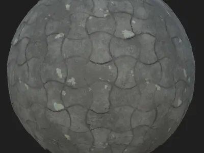 Sidewalk stone ball Texture