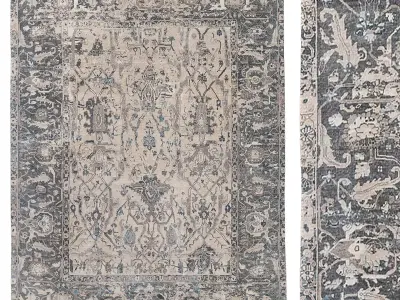 KASHNI WOOL  SILK RUG 3D model