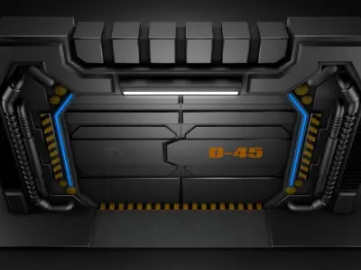 Sci Fi Door 3D model