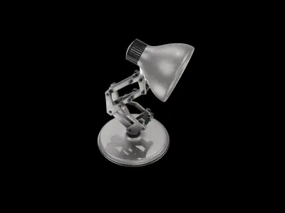 Industrial Desk Lamp - Realistic 3D Model  Free low-poly 3D model