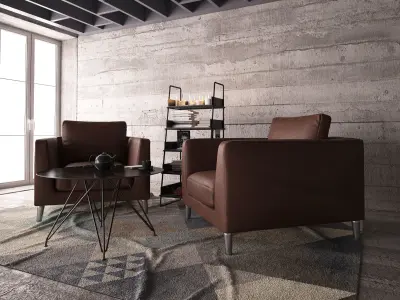 Armchairs - Waiting and Relaxing area 3D model