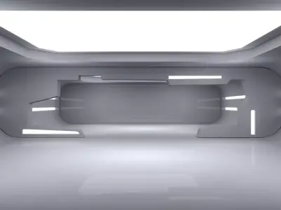 Sci Fi Room Low-poly 3D model 10