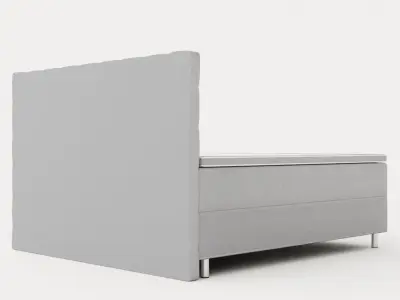 Montana Storage Bed 180x200 Light Gray Low-poly 3D model
