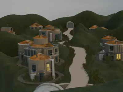 Modern Eco Village 3D model