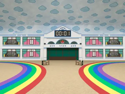 Squid Game season 2  six legs game scene  3D model