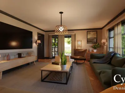 Modular Classic Style American House 15 Low-poly 3D model