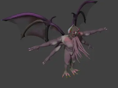 Cutulhu with 4 arms 3D model