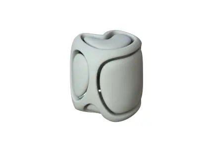 SciFi Cube Object No 67573 Low Poly Shape Low-poly 3D model
