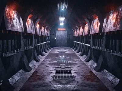 Sci-Fi Hallway 3D Model blender  3D model