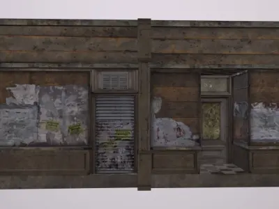 Shop Entrance Pack Low-poly 3D model