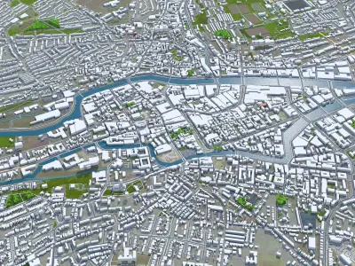 Cork City Ireland Low-poly 3D model