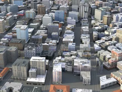 City 68 Low-poly 3D model