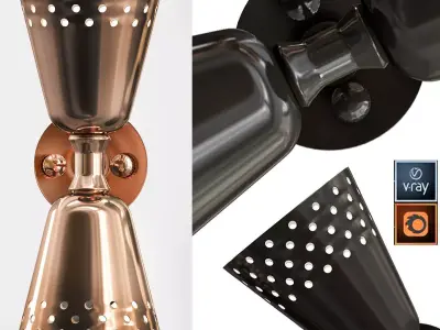 Delightfull Cairo Perforation Copper 3D model