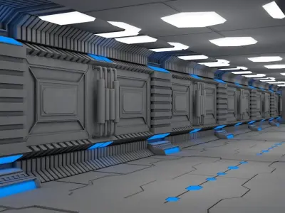  Sci Fi Corridor 3D model purchase