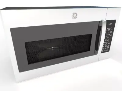GE Over-the-Range Sensor Microwave Oven 3d Model Stainless Steel 3D model