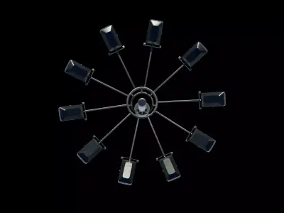 High Mast Stadium light  3D model