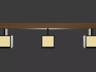 Pendant light 3D model 2