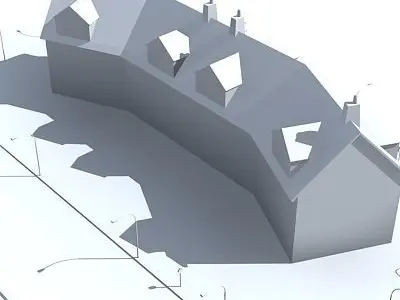 Low poly city block 13 Low-poly 3D model