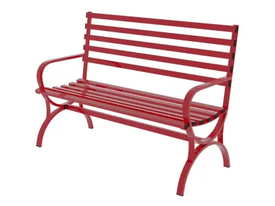 Bench Low-poly 3D model get