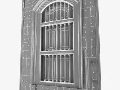 Old medieval door 3D model