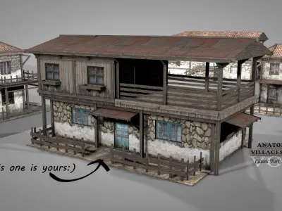 Anatolian Village House 9 Low-poly 3D model
