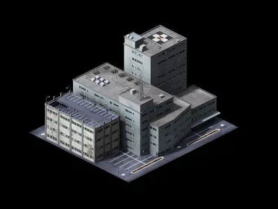 Different dimension - building 05 3D model