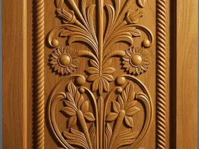 CARVING CNC DOOR 3D model