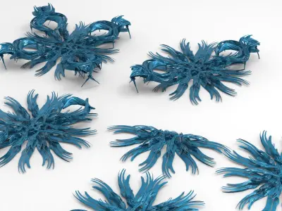 Sci fi Leisure exterior flower 6 designs  3D model