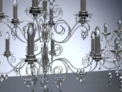 Crystal Chandelier set 3D model