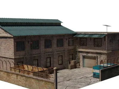 Factory warehouse 3D model