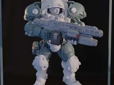 Dominion Heavy Infantry Pre-supported 3D print model